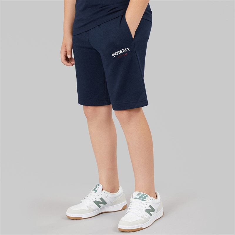 Tommy Hilfiger Boys Monotype Graphic Sweat Shorts Dark Night Navy