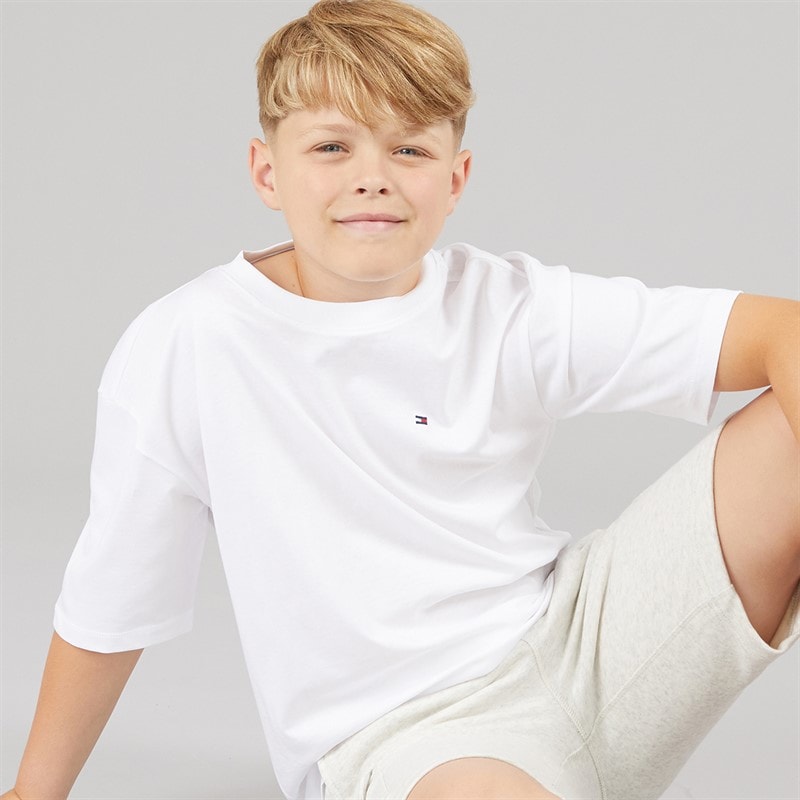 Tommy Hilfiger Boys Essential T-Shirt White - Image 1