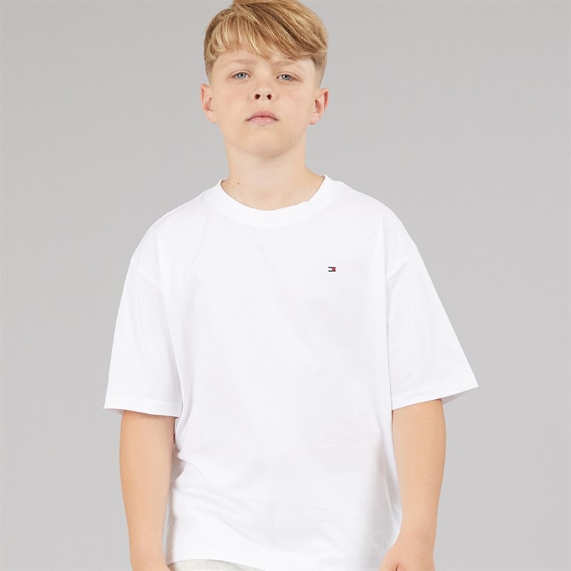 Tommy Hilfiger Boys Essential T-Shirt White - Image 2