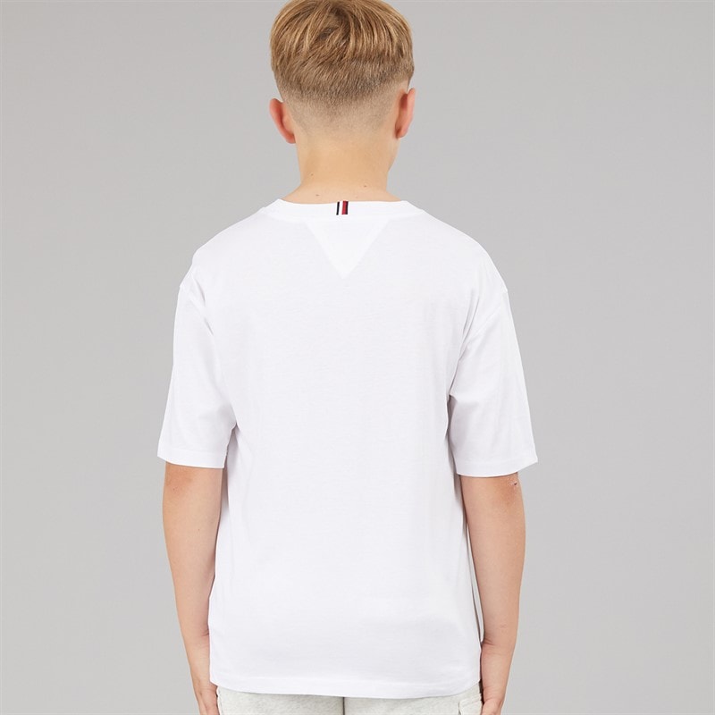 Tommy Hilfiger Boys Essential T-Shirt White - Image 3