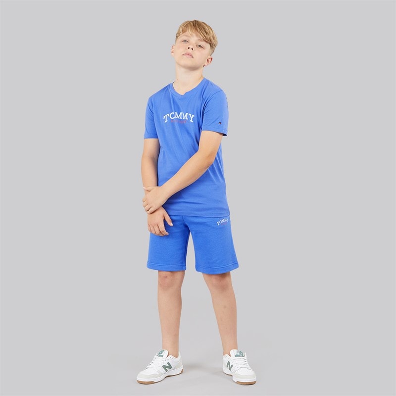Tommy Hilfiger Boys Monotype Graphic Sweat Shorts Empire Blue - Image 4