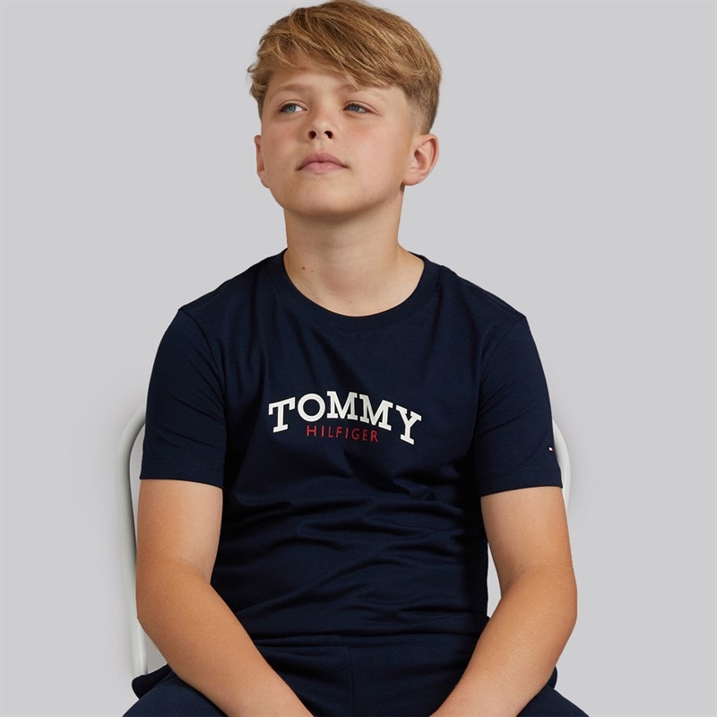 Tommy Hilfiger Boys Monogram Graphic T-Shirt Dark Night Navy