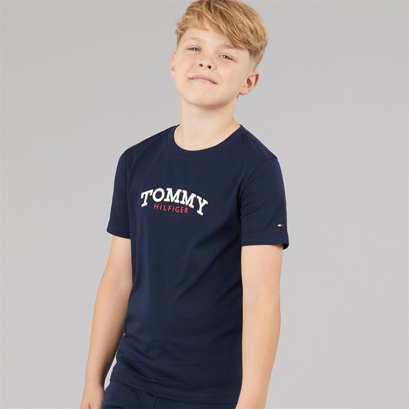 Tommy Hilfiger Boys Monogram Graphic T-Shirt Dark Night Navy - Image 2