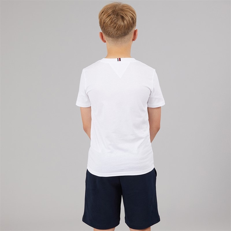 Tommy Hilfiger Boys Monotype Graphic T-Shirt And Shorts Set White - Image 2