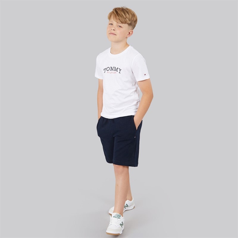 Tommy Hilfiger Boys Monotype Graphic T-Shirt And Shorts Set White - Image 3