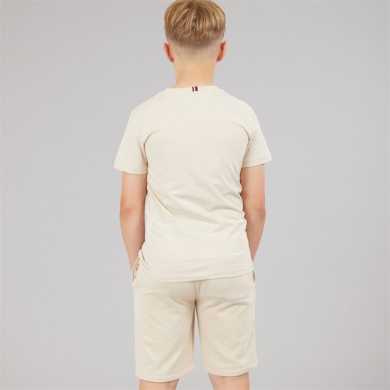Tommy Hilfiger Boys Essential T-Shirt And Shorts Set Classic Beige - Image 2