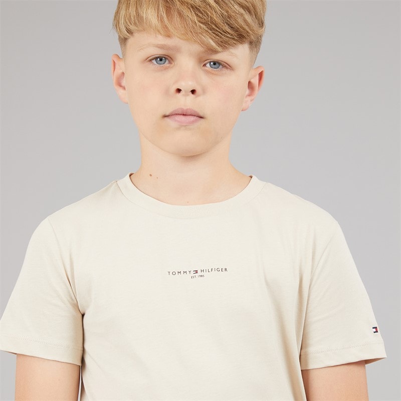 Tommy Hilfiger Boys Essential T-Shirt And Shorts Set Classic Beige - Image 3