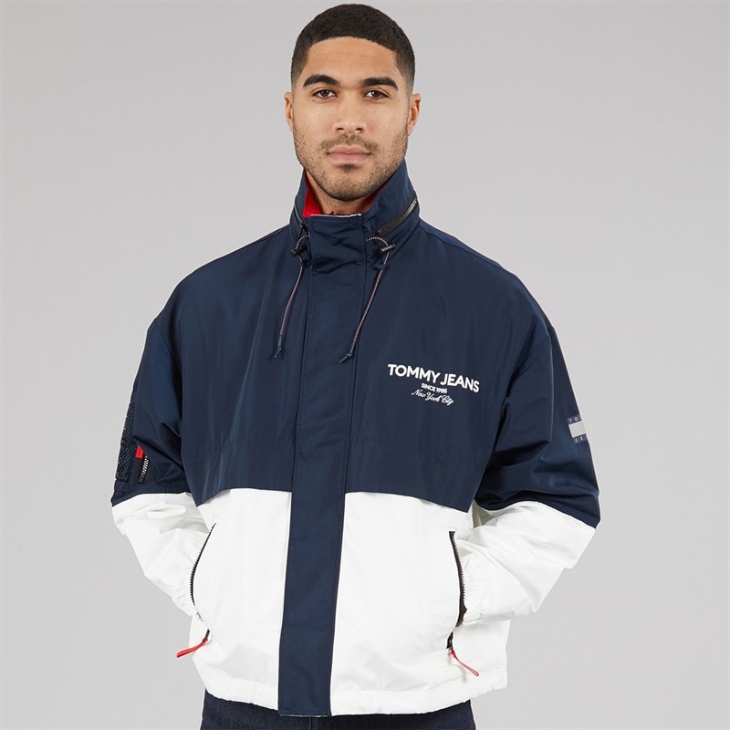Tommy Hilfiger Mens Colorblock Windbreaker Jacket Dark Night Navy/Multi - Image 5