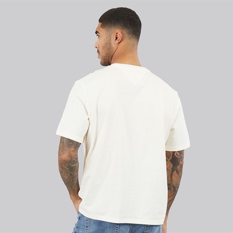 Tommy Hilfiger Mens 90s Vintage LA T-Shirt Ancient White - Image 2