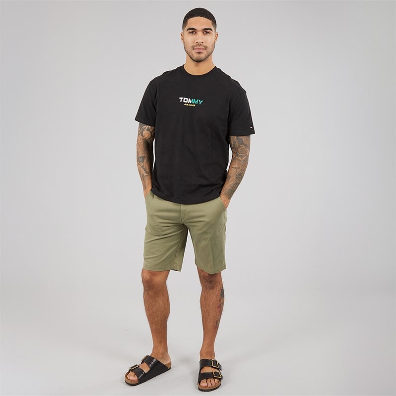 Tommy Hilfiger Mens Relaxed LA Back Print T-Shirt Black - Image 4