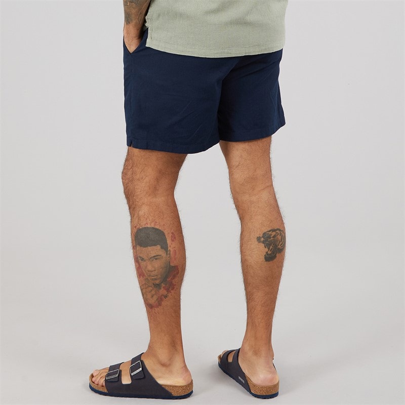 Tommy Hilfiger Mens Linen Blend Shorts Dark Night Navy - Image 2
