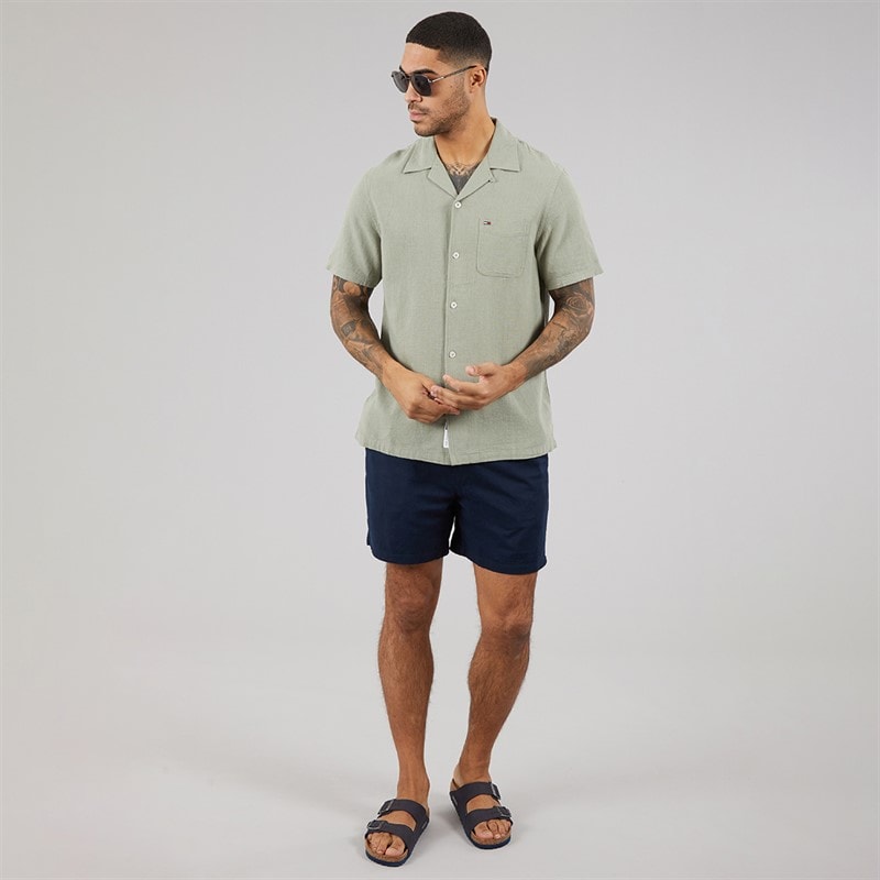 Tommy Hilfiger Mens Linen Blend Shorts Dark Night Navy - Image 4