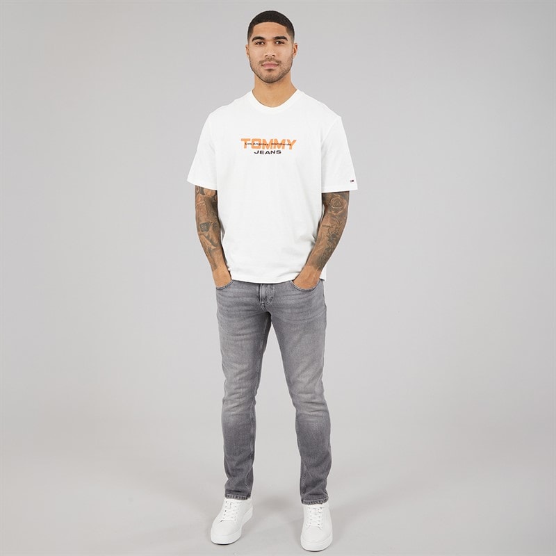 Tommy Hilfiger Mens 90s TJ Block T-Shirt Ecru - Image 3