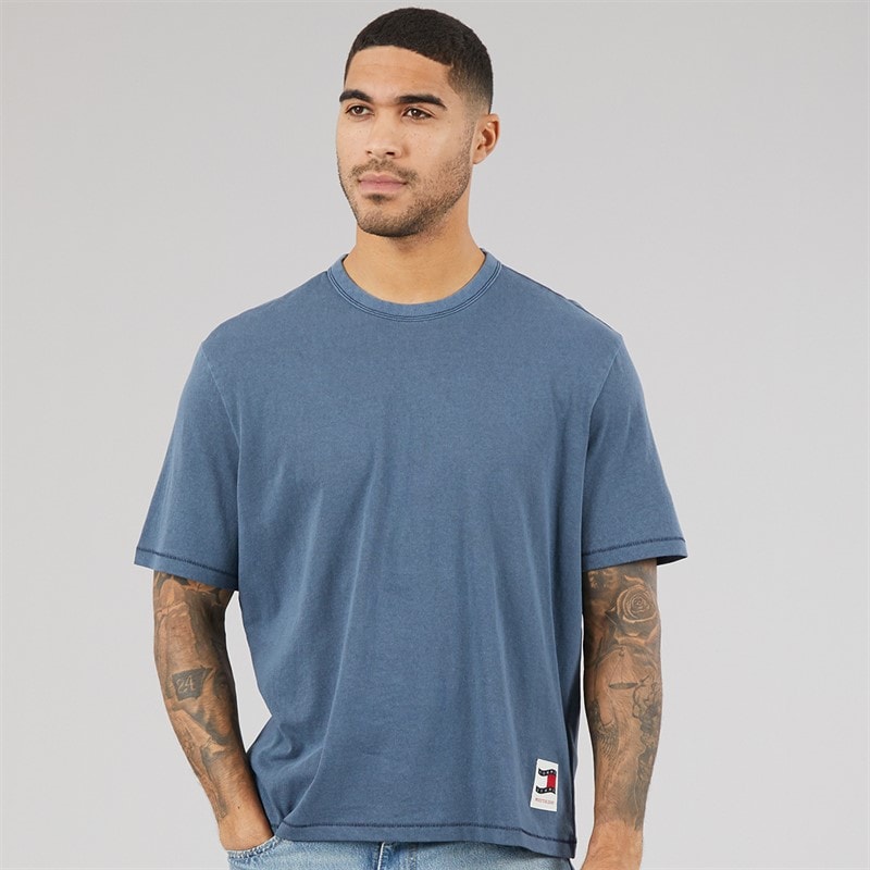 Tommy Hilfiger Mens 90s Waving Flag T-Shirt Dark Night Navy - Image 2