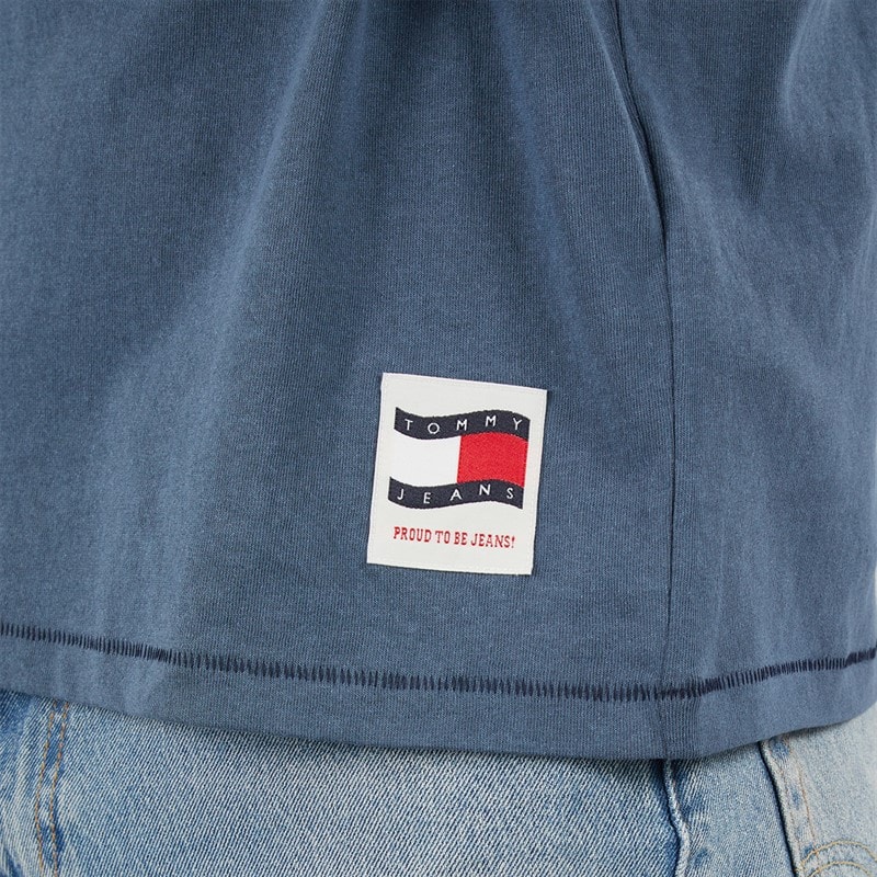 Tommy Hilfiger Mens 90s Waving Flag T-Shirt Dark Night Navy - Image 5