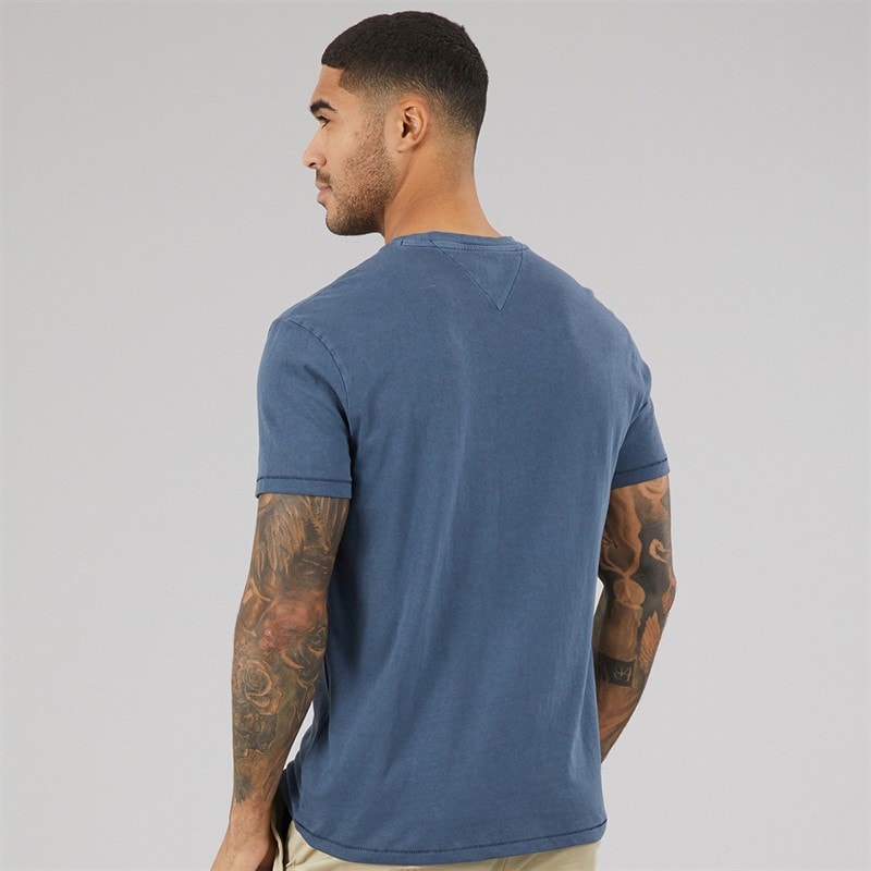 Tommy Hilfiger Mens Reg LA Waving Flag T-Shirt Dark Night Navy - Image 2