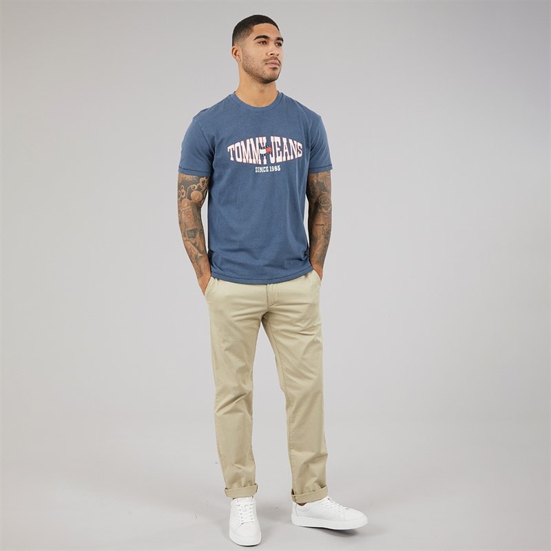 Tommy Hilfiger Mens Reg LA Waving Flag T-Shirt Dark Night Navy - Image 3