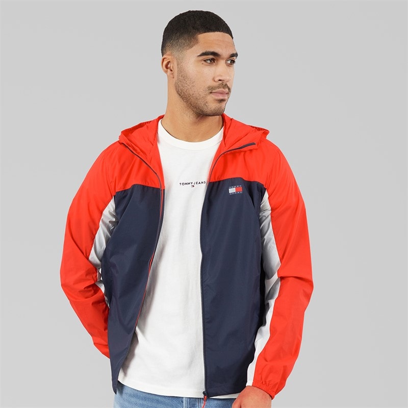 Tommy Hilfiger Mens Outdoor Shell Jacket Dark Night Navy Multi - Image 1