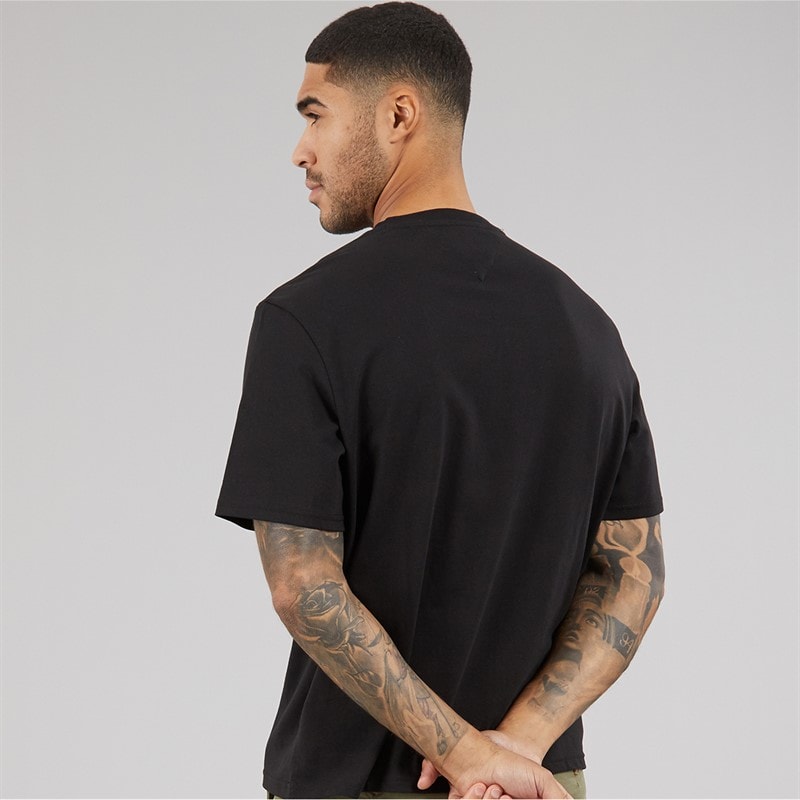 Tommy Hilfiger Mens 90S Vintage LA T-Shirt Black - Image 2