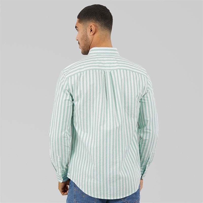 Tommy Hilfiger Mens Reg Stripe Oxford Shirt Bahama Green Stripe - Image 2