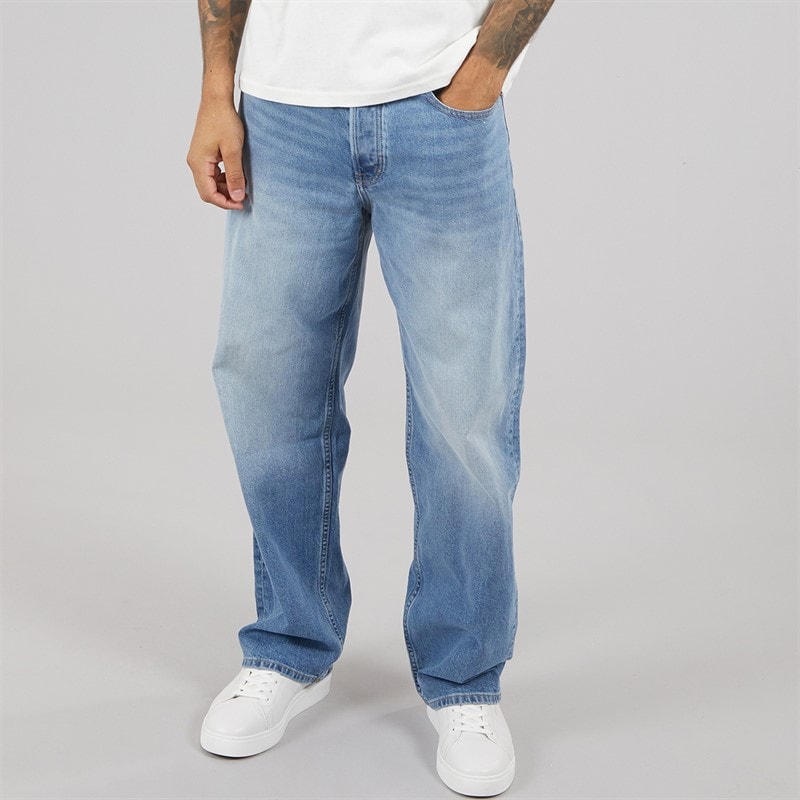 Tommy Hilfiger Mens Jaimie Relaxed Straight Jeans Denim Medium