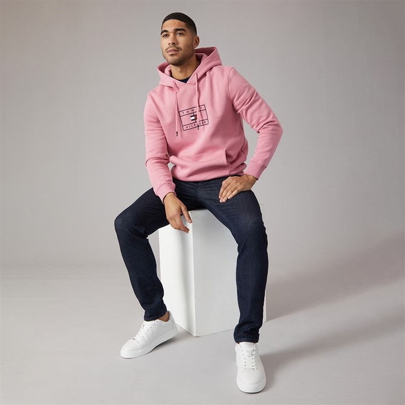 Tommy Hilfiger Mens Hoodie Pink - Image 4