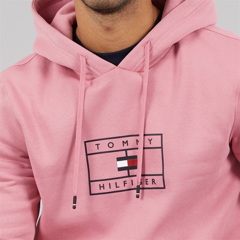 Tommy Hilfiger Mens Hoodie Pink - Image 5