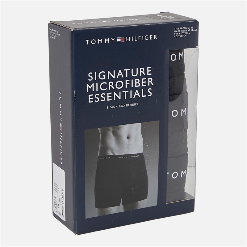 Tommy Hilfiger Mens Three Pack Boxer Briefs Black/Black/Black - Image 2