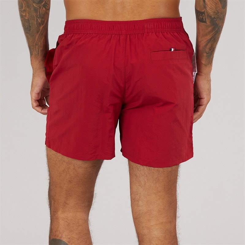 Tommy Hilfiger Mens Drawstring Swim Shorts Raspberry Juice - Image 2