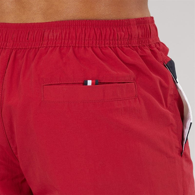 Tommy Hilfiger Mens Drawstring Swim Shorts Raspberry Juice - Image 3