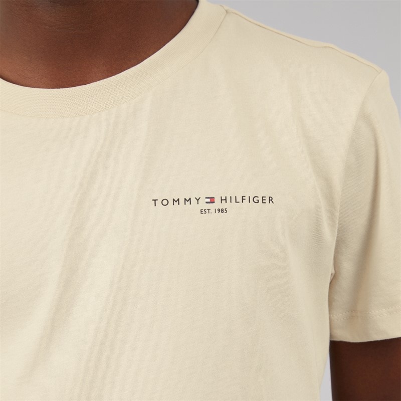 Tommy Hilfiger Kids Mini Corp T-Shirt Classic Beige - Image 3