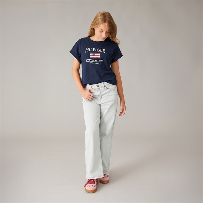 Tommy Hilfiger Girls Mabel Jeans Ice Grey - Image 4