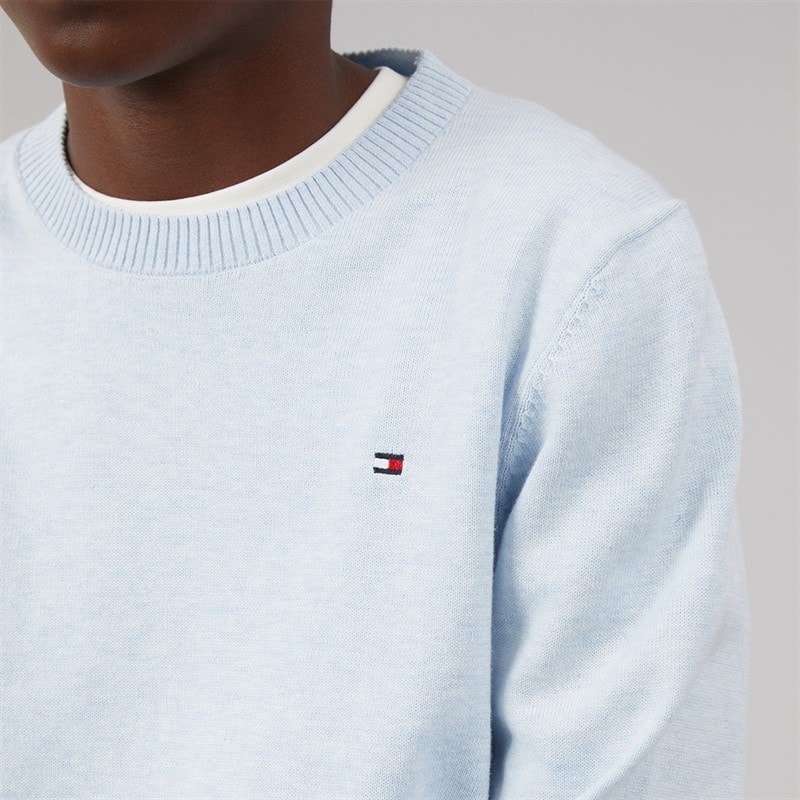 Tommy Hilfiger Boys Crew Neck Sweatshirt Sweet Blue Htr - Image 3