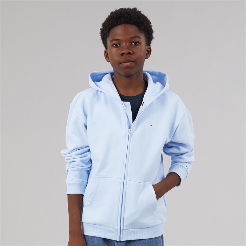 Tommy Hilfiger Kids Mini Corp Zip Through Hoodie Sweet Blue - Image 2