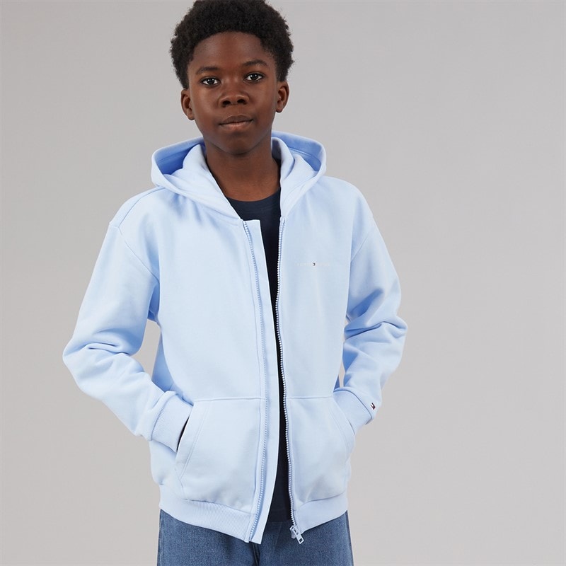 Tommy Hilfiger Kids Mini Corp Zip Through Hoodie Sweet Blue - Image 5