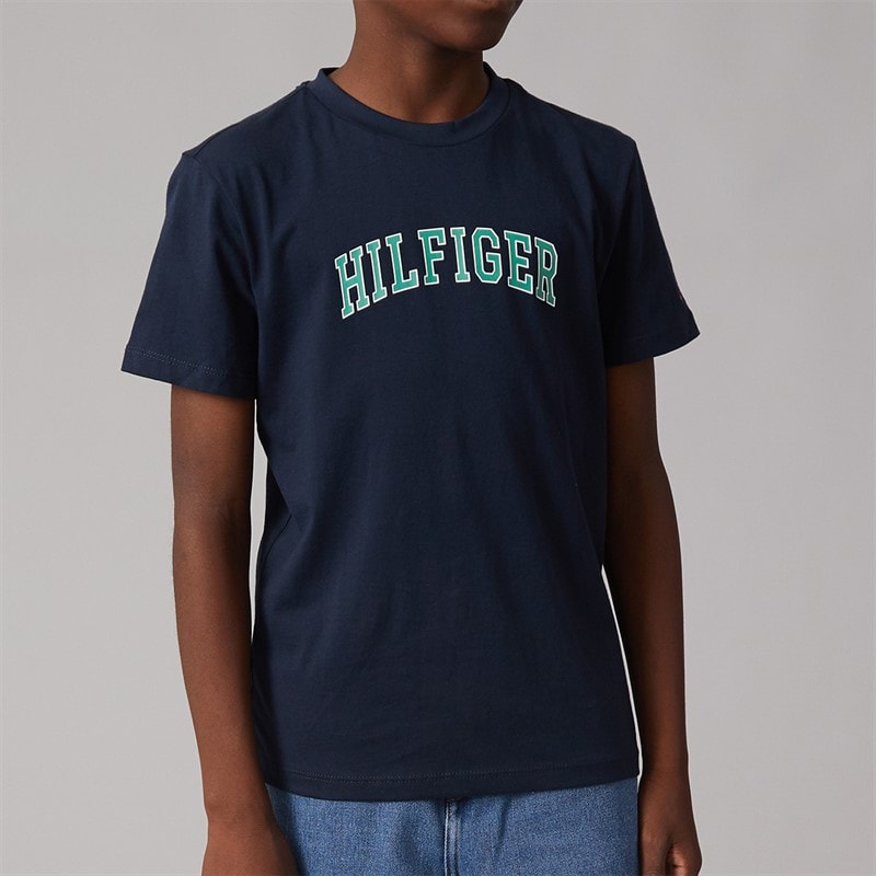Tommy Hilfiger Boys Varsity T-Shirt Dark Night Navy - Image 3
