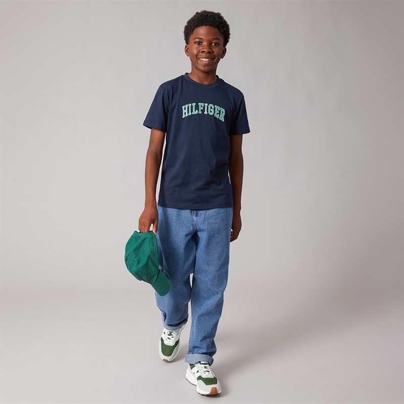 Tommy Hilfiger Boys Varsity T-Shirt Dark Night Navy - Image 4