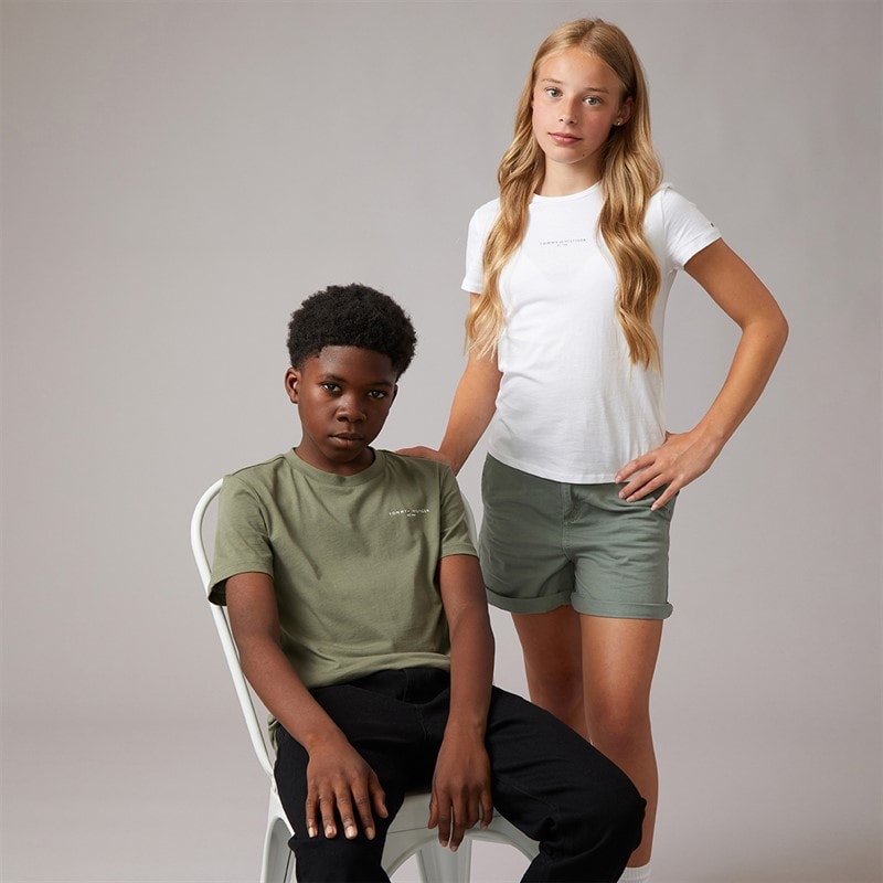 Tommy Hilfiger Boys Mini Corp T-Shirt Battle Green - Image 2