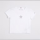 Tommy Hilfiger Girls Star Flag Short Sleeve T-Shirt White