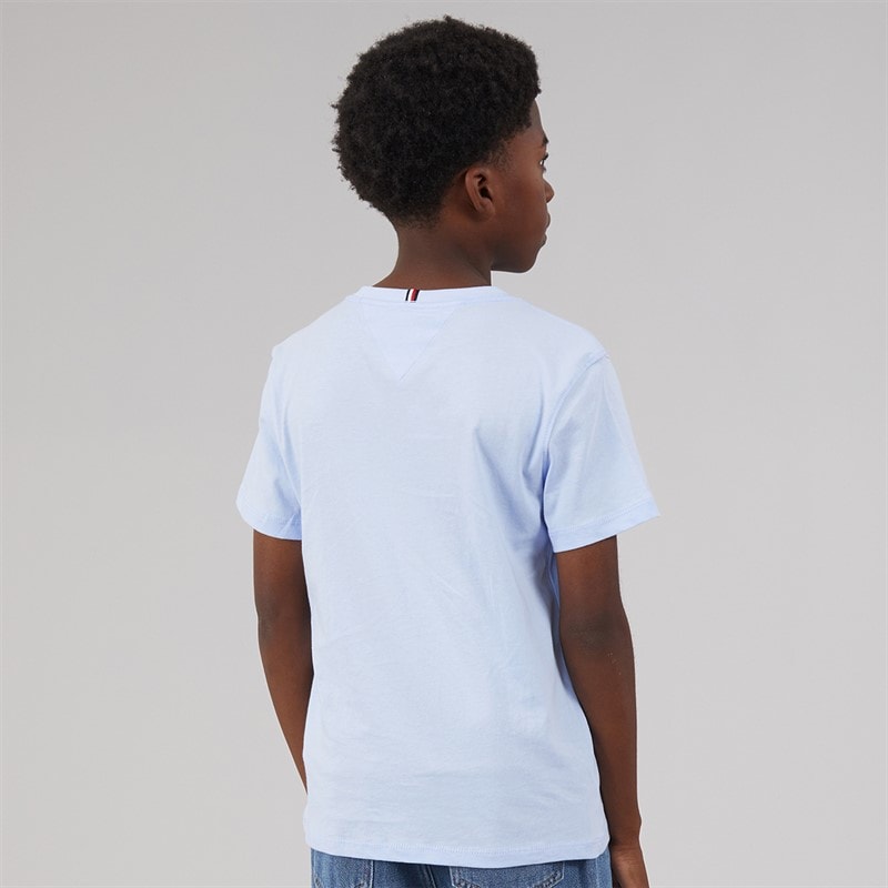 Tommy Hilfiger Boys Essential Cotton T-Shirt Sweet Blue - Image 2