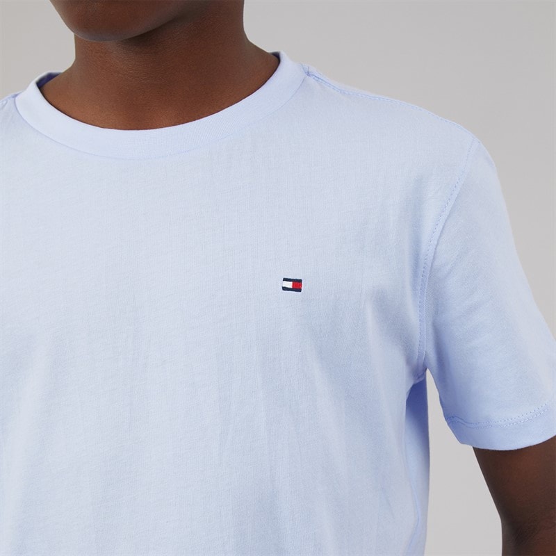 Tommy Hilfiger Boys Essential Cotton T-Shirt Sweet Blue - Image 3