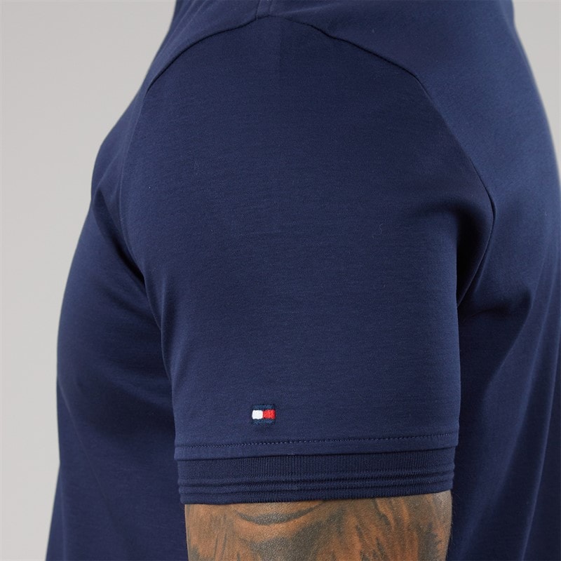 Tommy Hilfiger Mens Collar Intrest Polo Shirt Carbon Navy - Image 3