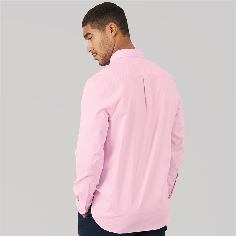 Tommy Hilfiger Mens Light Oxford Solid Long Sleeve Shirt Rose Petal - Image 2