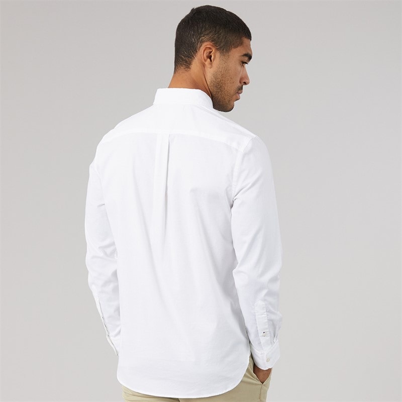 Tommy Hilfiger Mens Light Oxford Solid Long Sleeve Shirt White - Image 2