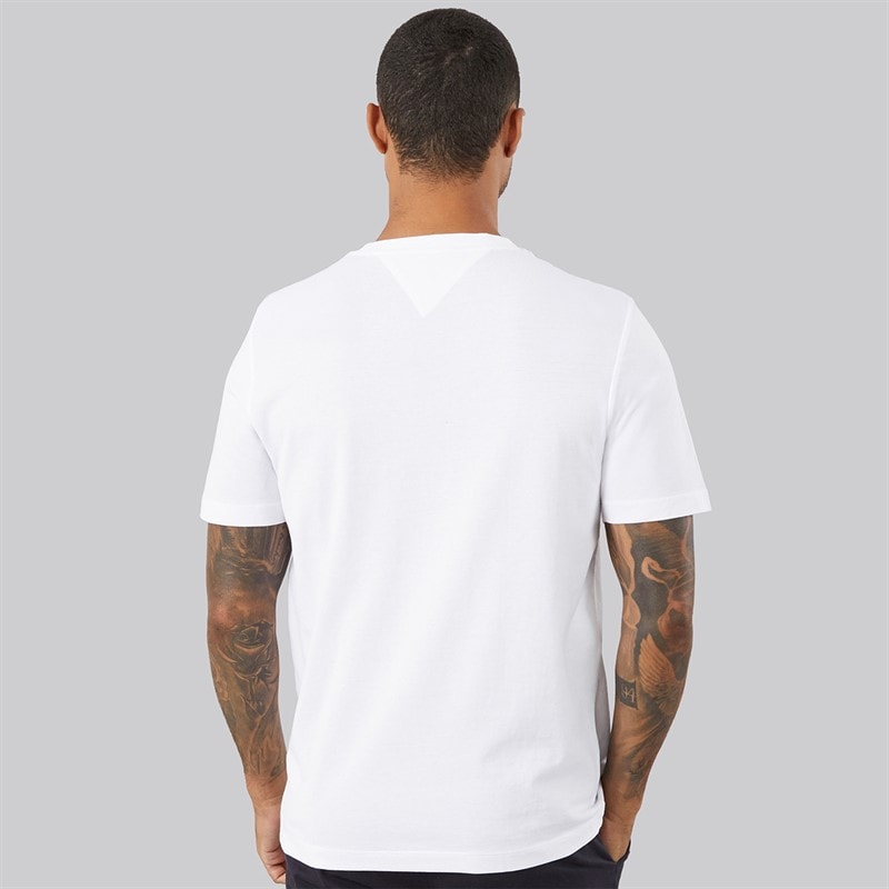 Tommy Hilfiger Mens Global Stripe Pique T-Shirt White - Image 2