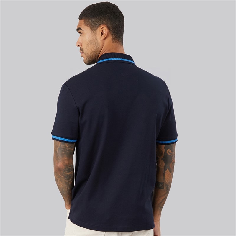 Tommy Hilfiger Mens TH Script Classic Fit Polo Shirt Desert Sky - Image 2