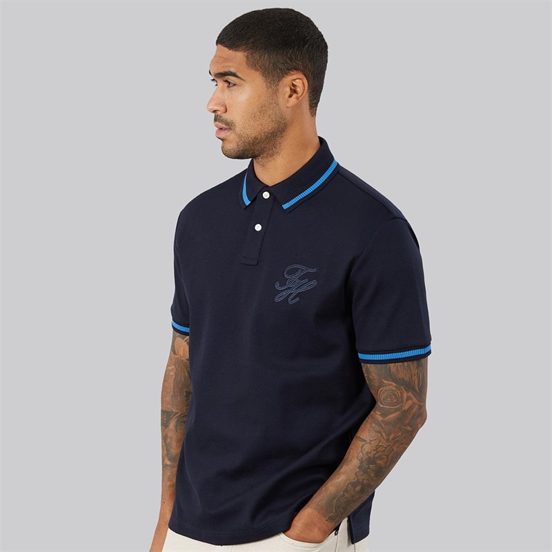 Tommy Hilfiger Mens TH Script Classic Fit Polo Shirt Desert Sky - Image 3