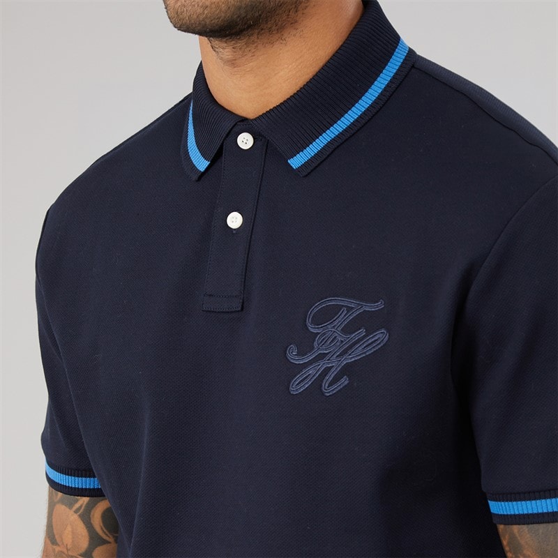 Tommy Hilfiger Mens TH Script Classic Fit Polo Shirt Desert Sky - Image 5