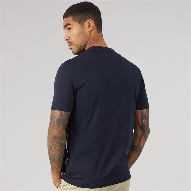 Tommy Hilfiger Mens Global Stripe T-Shirt Desert Sky - Image 2