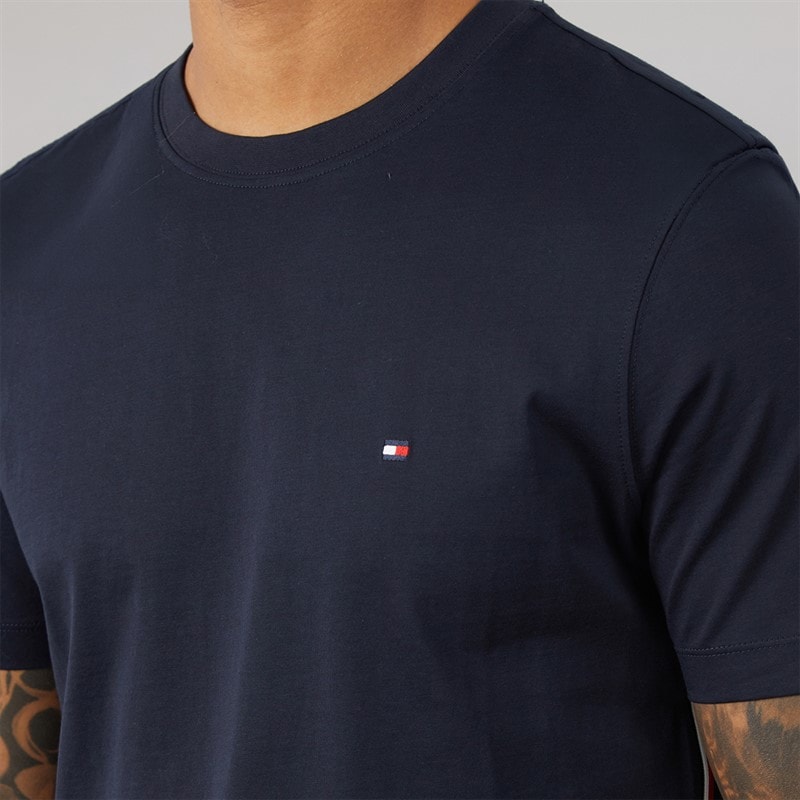 Tommy Hilfiger Mens Global Stripe T-Shirt Desert Sky - Image 5